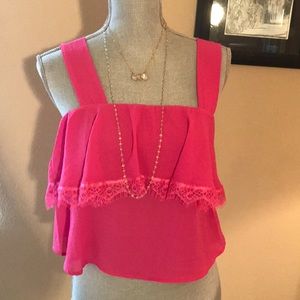 CAD fuchsia crop top